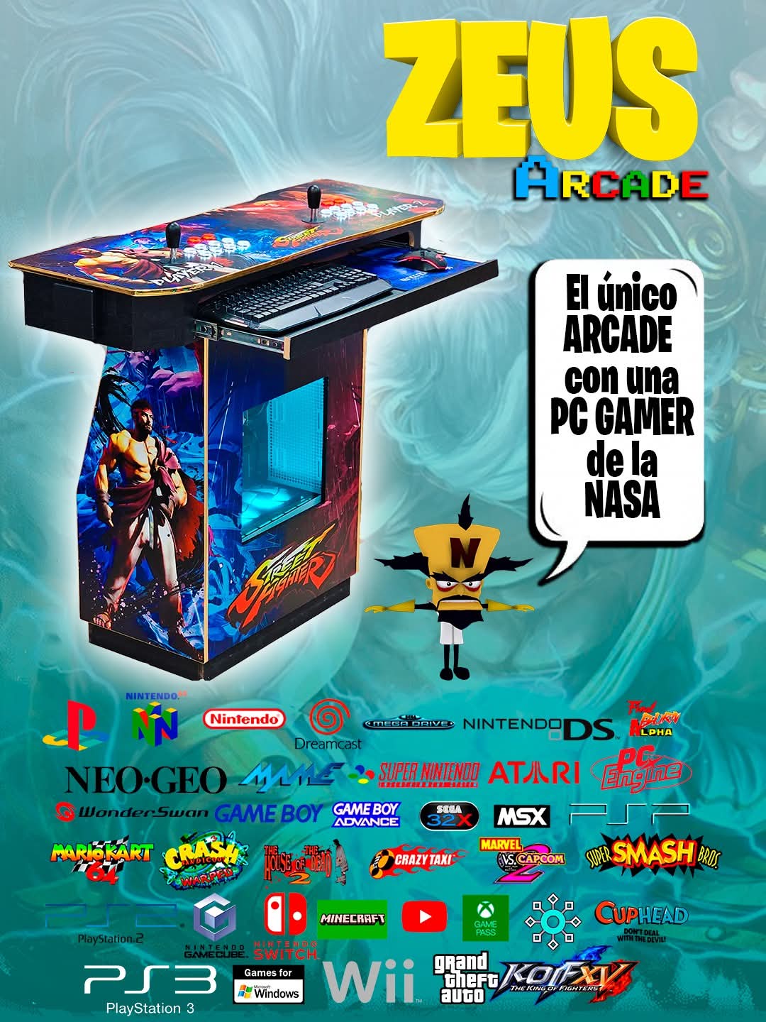Tablero Arcade Zeus