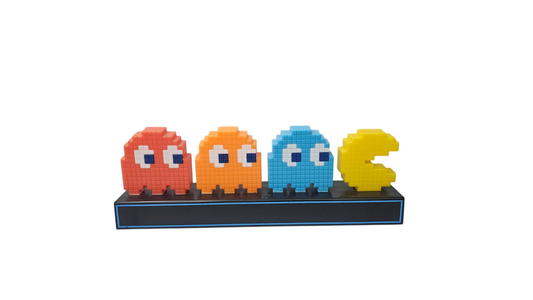 LAMPARA DECORATIVA PACMAN, FANTASMAS, COLORES