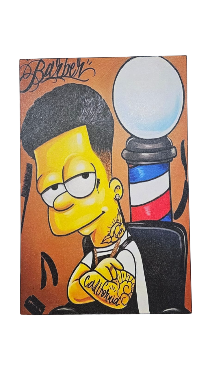 CUADRO DECORATIVO BART SIMPSON BARBER