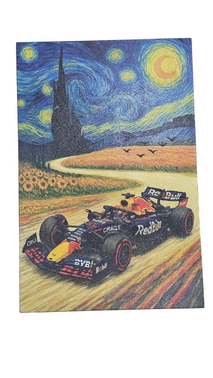 Cuadro Decorativo Diseño La Noche estrellada Formula 1