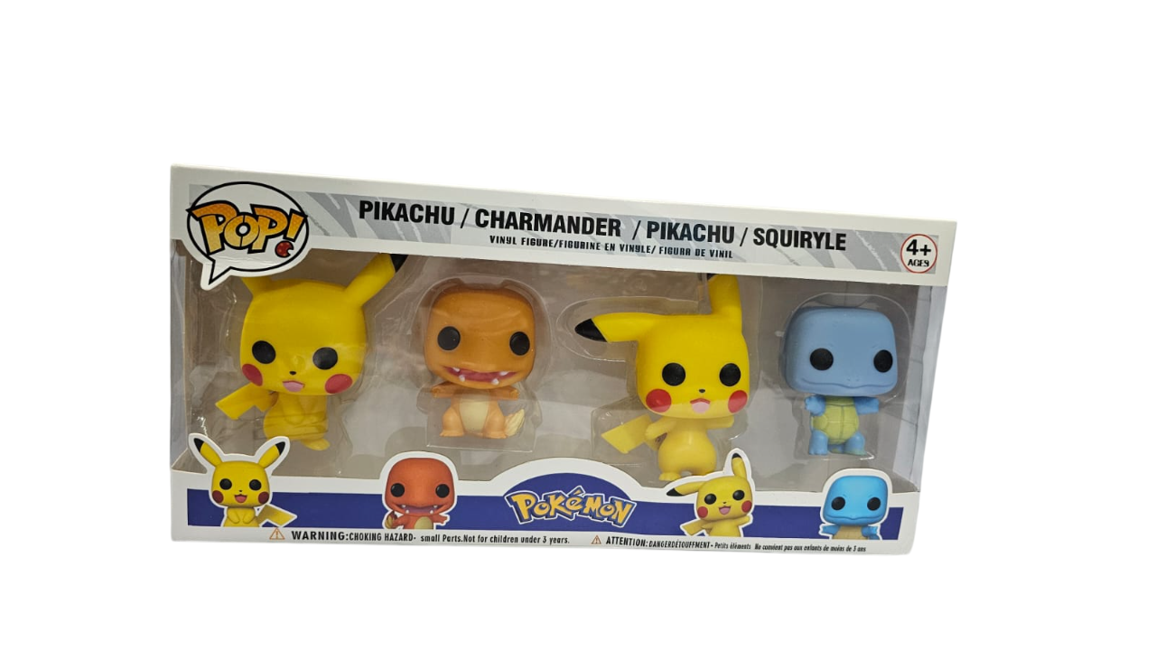 SET DE 4 FIGURAS ESTILO POP POKEMON