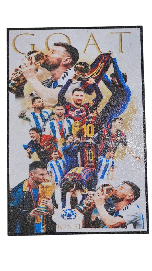 Cuadro Decorativo Diseño Messi Goat