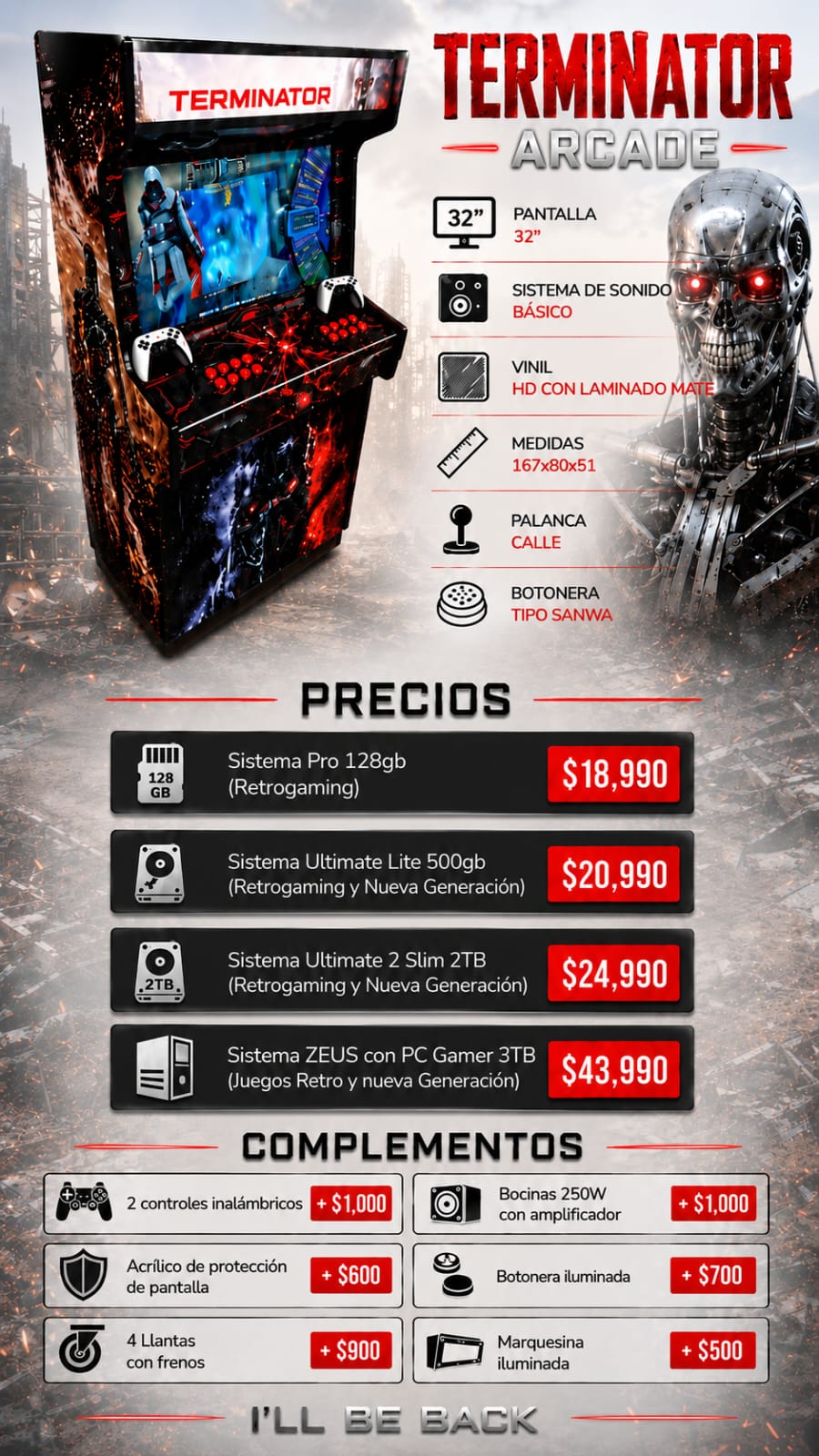 Terminator Arcade 32"