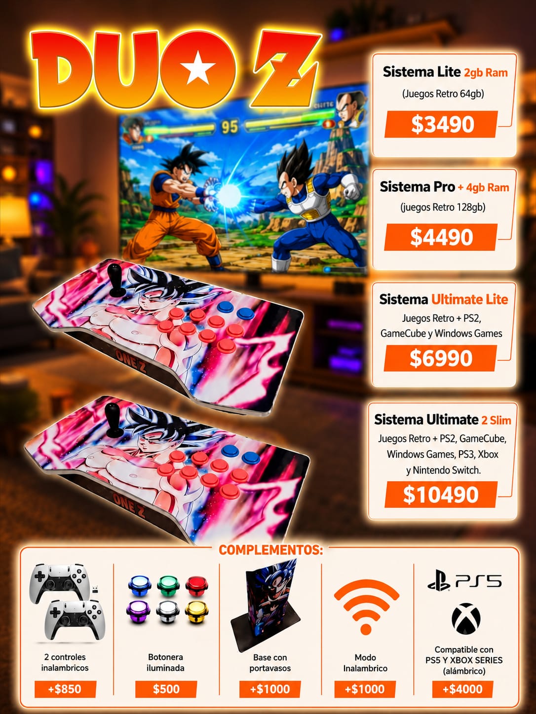 Tablero Arcade DUO Z