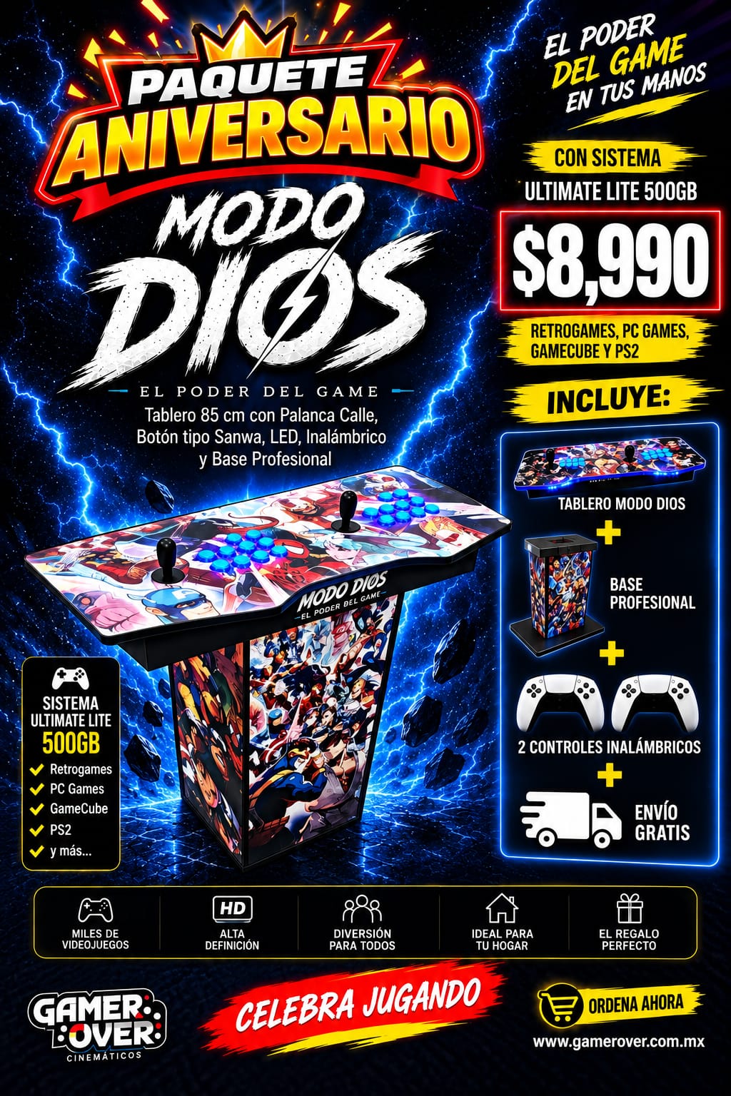 Paquete Aniversario MODO DIOS